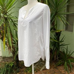 J. Crew White Poplin Shirt